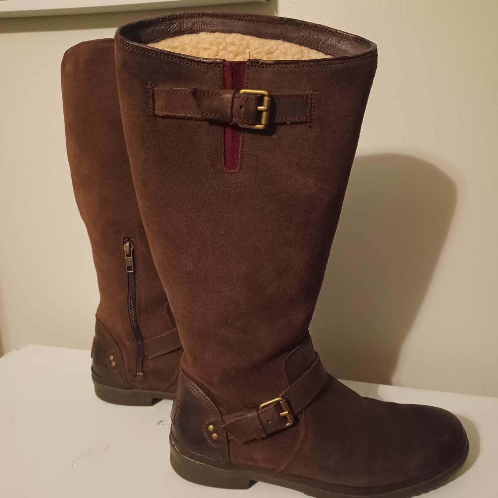 SOLD - UGG Chocolate Suede Winter Boots